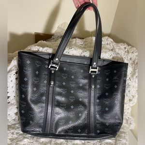 Authentic MCM black shopper bag
